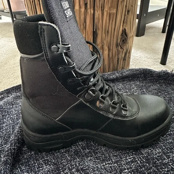 Black Lace-Up Boots EUC - Picture 2 of 7